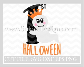 Baby's First Halloween SVG File For Cricut and Cameo DXF for Silhouette Studio Cutting File Halloween svg, Girl svg, 1st Halloween svg