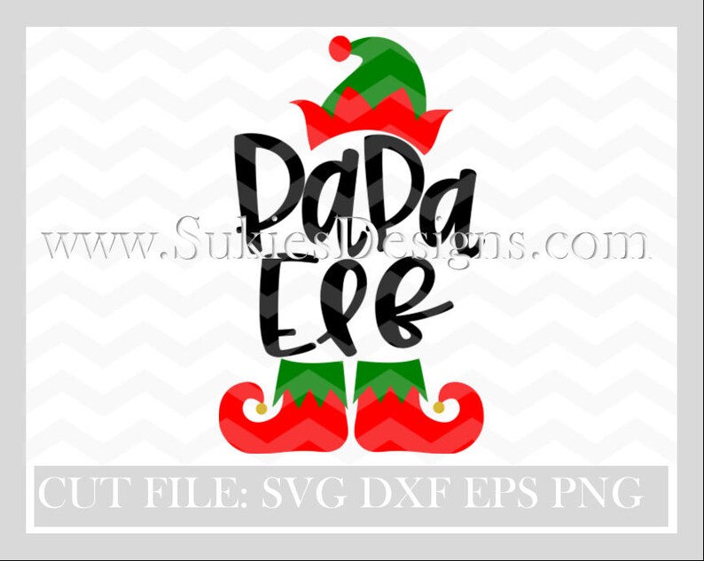Download Papa Elf Weihnachten die Svg-Datei SVG DXF PNG-Dateien | Etsy