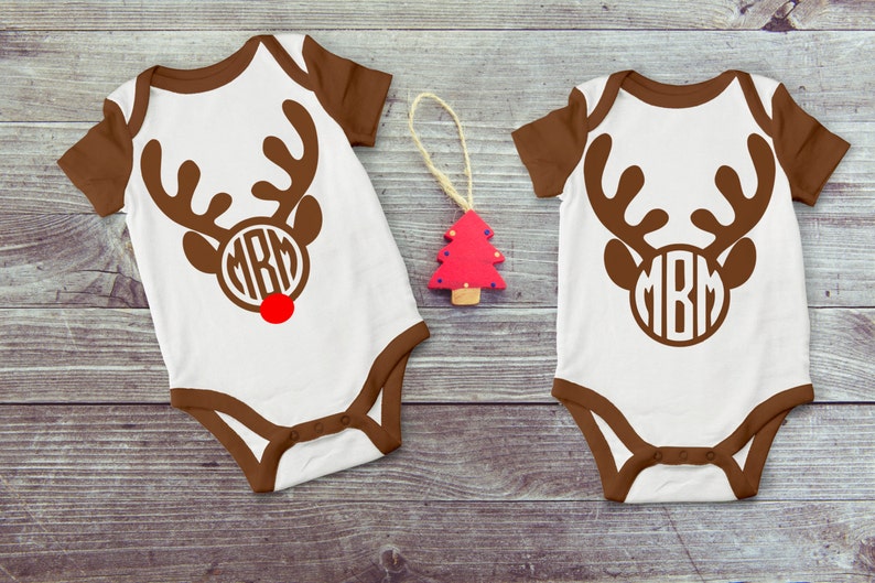 Download Reindeer Monogram SVG DXF PNG Files for Cricut and | Etsy