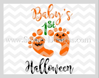 Baby's First Halloween SVG File For Cricut and Cameo DXF for Silhouette Studio Cutting File Halloween svg, Girl svg, 1st Halloween svg