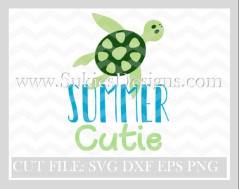 Summer Cuttie SVG, DXF, PNG Files for Cricut and Silhouette cutting,boy svg files,baby boy svg,summer svg files, sunglasses svg,turtle svg