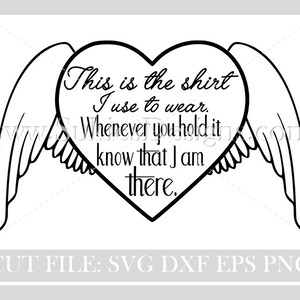 Esta es la camisa que uso para usar svg, en memoria svg, alas de ángel svg, alas de ángel svg, archivos svg conmemorativos, en memoria amorosa svg, archivo de corte svg