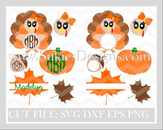 Download Fall Monograms Svg File For Cricut And Cameo Dxf For Etsy