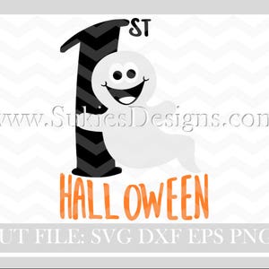 Baby&#39;s First Halloween SVG File For Cricut and Cameo DXF for Silhouette Studio Cutting File Halloween svg, boy svg, 1st Halloween svg