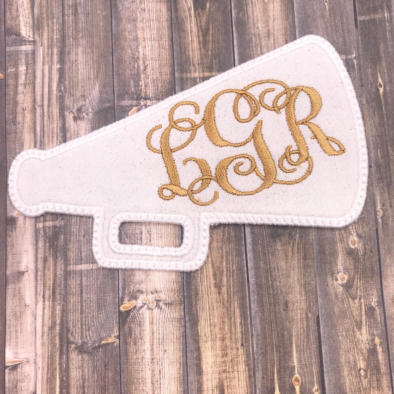 ITH Megaphone Cheer Patch Ith Embroidery Designembroidery Etsy