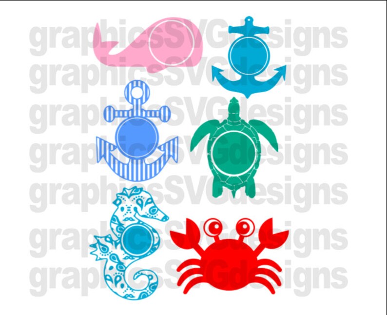 Download Summer Monograms Beach Monograms Monogram SVG DXF PNG ...