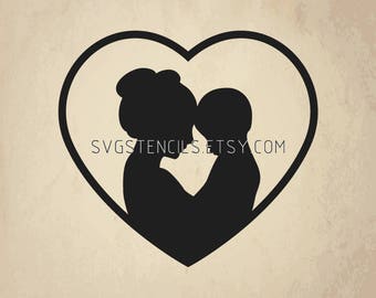 Download Mom And Child Svg Etsy