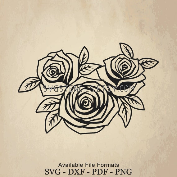 Free Free 312 Silhouette Rose Flower Svg SVG PNG EPS DXF File