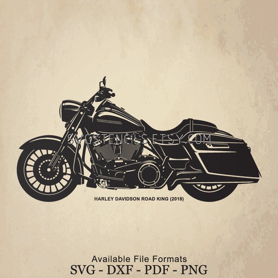 Download Svg Harley Davidson Road King 2018 Silhouette Studio Etsy