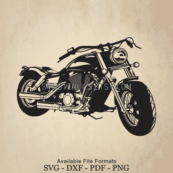 Download SVG Harley Motorcycle Stencil Silhouette Studio Monogram ...