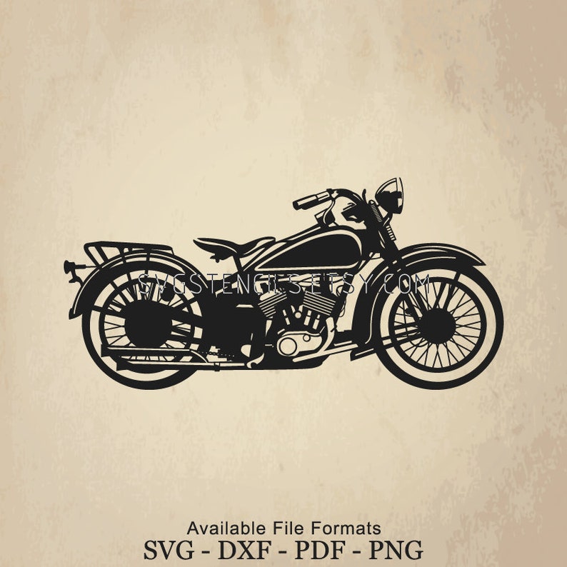 Svg Vintage Harley Moto Silhouette Studio Monogram Etsy
