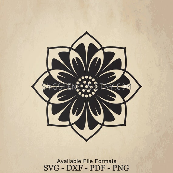 Download Svg Mandala Lotus Flower Silhouette Studio Monogram Etsy PSD Mockup Templates