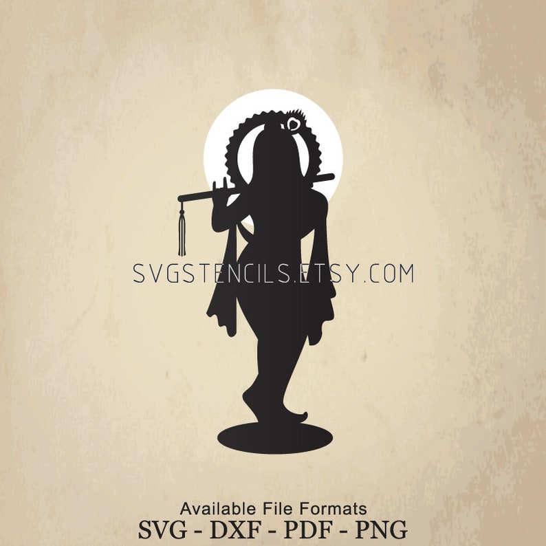 SVG Krishna Arts Stencil Silhouette Studio Monogram Etsy