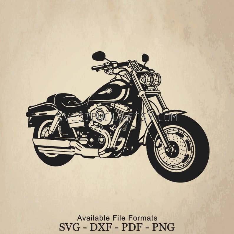 Download Black Clip Art Svg Images For Cut Files Or Prints Harley Fxtc Motorcycle Stencil Silhouette Vector Monogram Studio Plastic Canvas Sewing Needlecraft