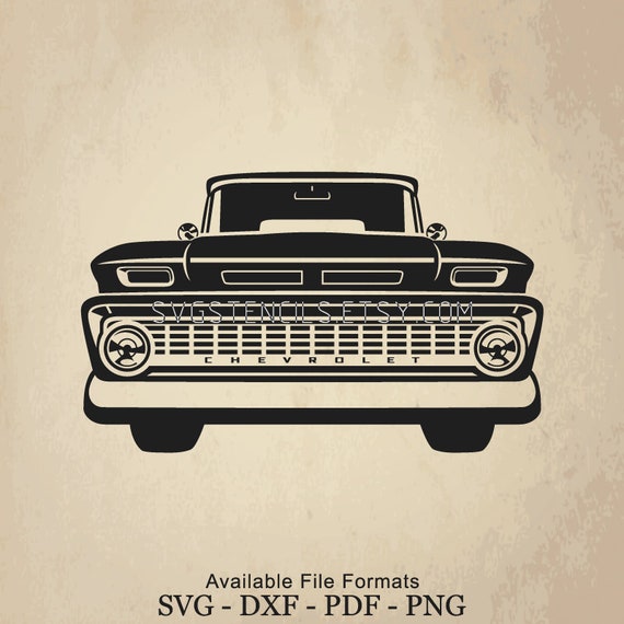 Svg Old Chevy Truck 1963 C10 Stencil Silhouette Studio Etsy Svg Old Chevy Truck 1963 C10 Stencil Silhouette Studio Etsy