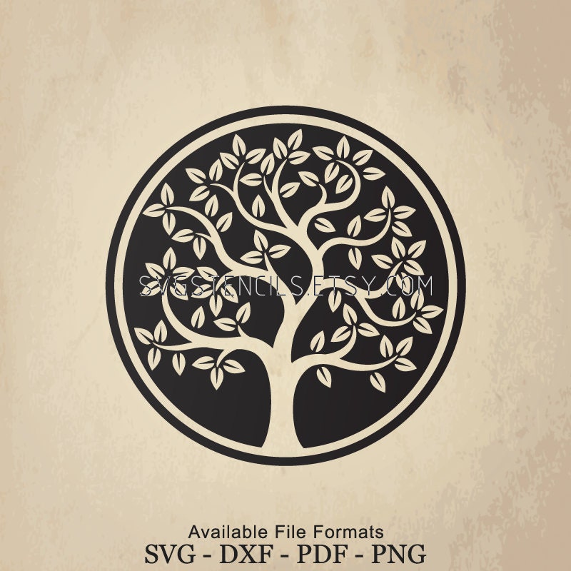 Download SVG Mosaic Tree of Life Stencil Silhouette Studio | Etsy