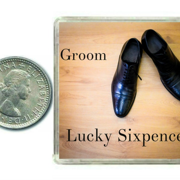 Lucky Wedding Sixpence Coin for the Groom & Traditional idea for The Grooms Shoe