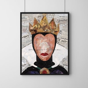 Evil Queen Art, Snow White, Evil Villain Art, Home Decor, Digital Artwork Print, Paper Art, Fine Art, Digital Download