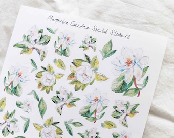 Magnolia Garden Sketch Stickers