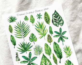 Tropical Leaves Stickers 2020