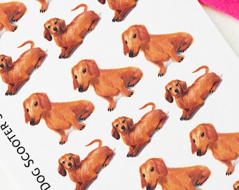 Dachshund Dog Stickers, Planner Stickers, Weekly Sticker, Art, Erin Condren, Kawaii Puppies, Cute Dog Stickers