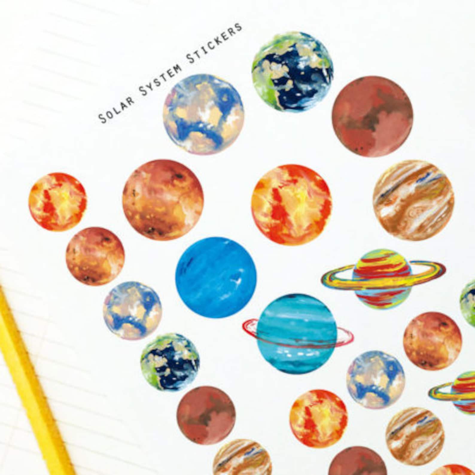 Solar System Stickers Universe Stickers Decor Stickers Etsy