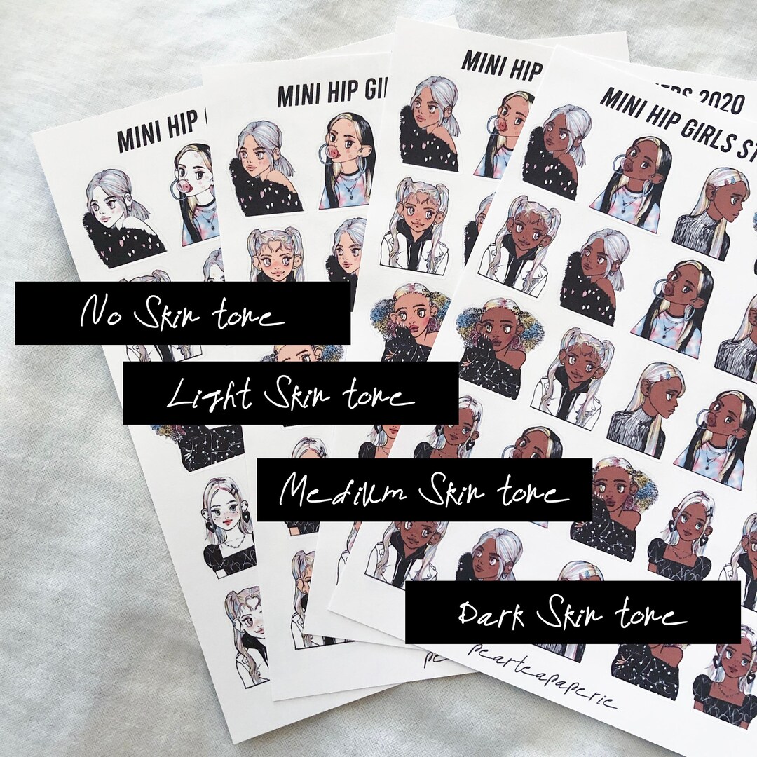 Mini Hip Girls Stickers 2020 / Doll Stickers, Fashion Illustration ...