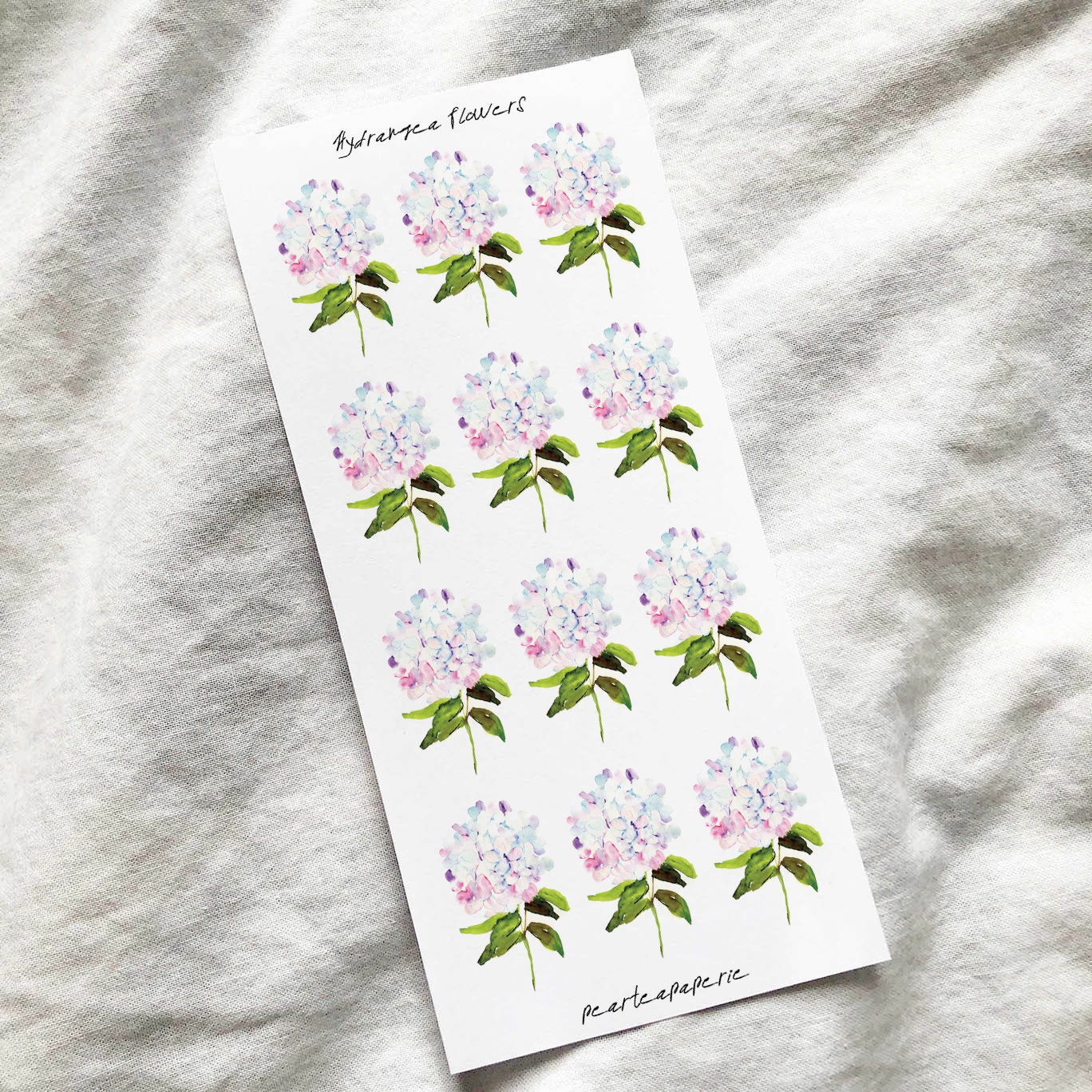 Hydrangea Flowers Stickers, Planner Stickers, Kawaii Stickers ...