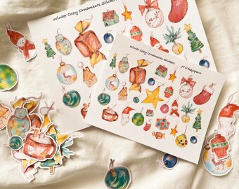 Winter Cozy Ornaments Stickers, Planner stickers, Planning Stickers, Winter Sticker, Daily Planner, Weekly Sticker