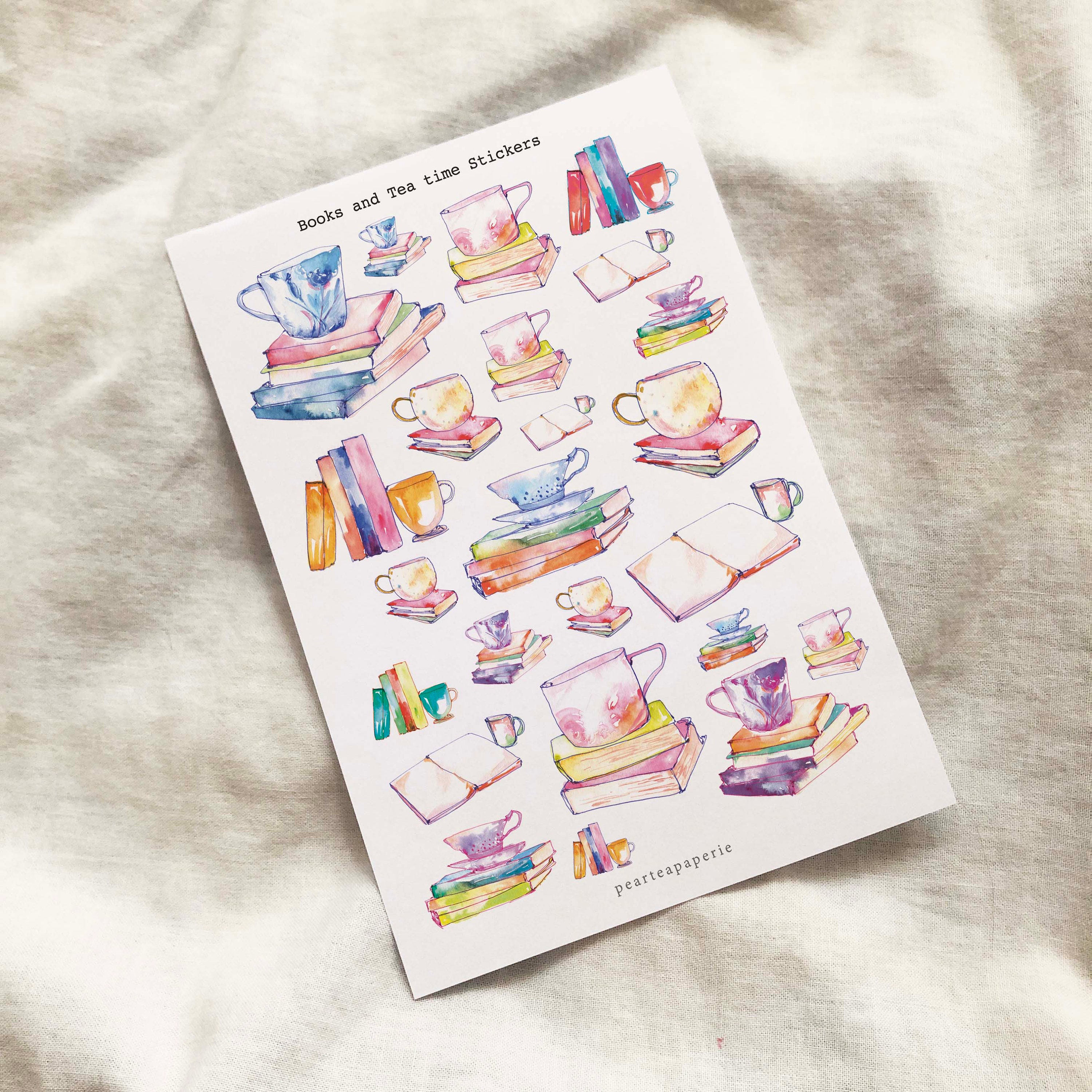 Books and Tea Time Stickers Planner Stickers Planning - Etsy