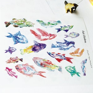Fish Stickers, Planner Stickers, Decor Stickers, Fish Sticker, Ocean Fish Sticker, Tropical Fish, Kawaii Stickers