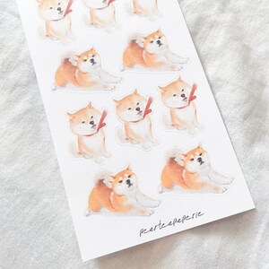 Let&#39;s Go Shiba Inu Puppy Stickers,  Planner stickers, Kawaii Stickers, Watercolor stickers, Flower Stickers, Plant Stickers, Dog Stickers