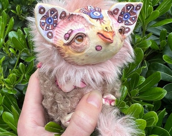 Fairly griffin pet – cute fantasy creature. Artist made doll. Natural Clay ceramics, ooak toy OlVik Dolls Art doll animal, magical gift