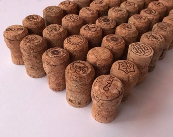 50 Count - Recycled Champagne Corks - USED / variety pack - perfect for home made gifts, crafts and DIY projects!
