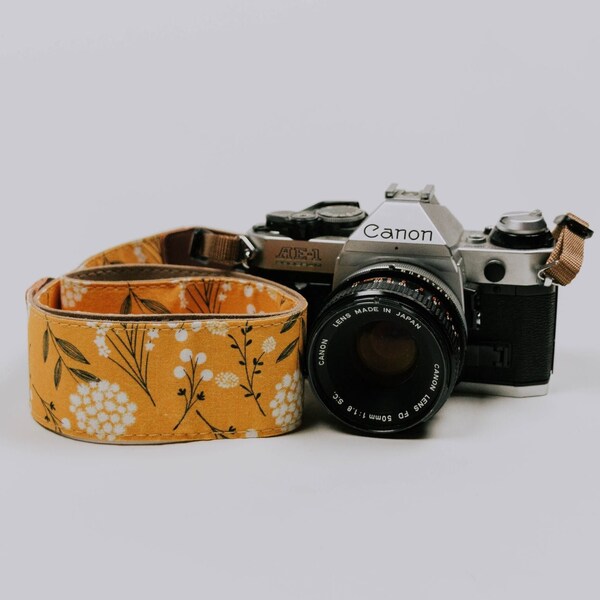 Neck Camera strap For Women Compatible with Canon, Nikon Sony and more - Vegan strap photographer gift - Quick Release connectors