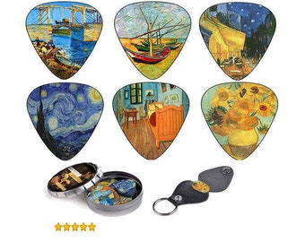 Gift Guitar Picks - Art Guitar Picks Case - Christmas Gift For Guitar Player