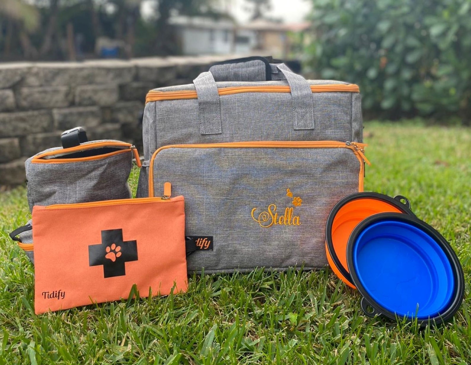 Personalized Pet Bag Carrier Monogram Dog Travel Bag Etsy