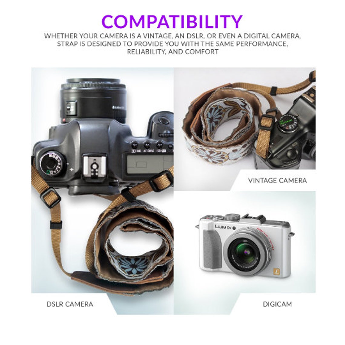 Floral Camera Straps. Cool Camera Straps DSLR Adjustable Etsy