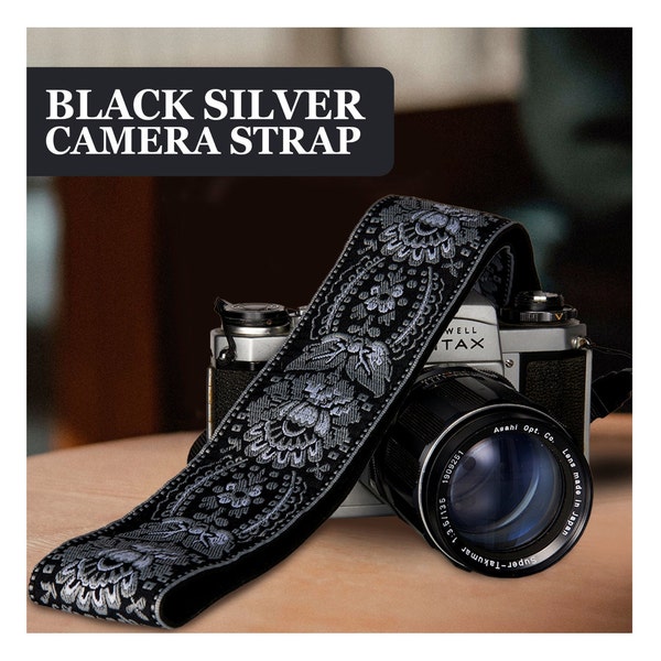 Camera strap For Canon, Nikon and More. | Woven vegan leather camera strap