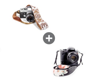 Floral Camera Straps. Jacquard Camera Straps - DSLR Adjustable Straps For Canon, Nikon and Sony