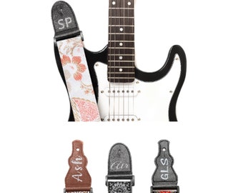 Personalized Tropical Sky Guitar Strap, Stunning Style Guitar Strap Gift for Guitar Players and Musician with Custom Embroidery