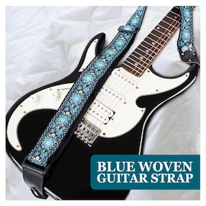 Guitar Strap Woven, Guitar Accessory, Guitar player gift for him boyfriend image 1