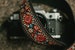 DSLR Camera Strap for women - embroider Red camera strap for any camera | compatible with Canon, Nikon, Sony, Pantex and more