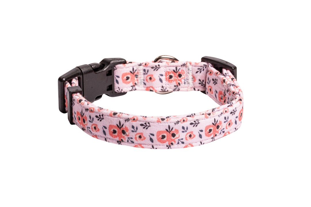 Faygarsle Cotton Designer Dogs Collar Cute Flower Dog Collars for Girl  Female Small Medium Large Dogs with Flower Charms M