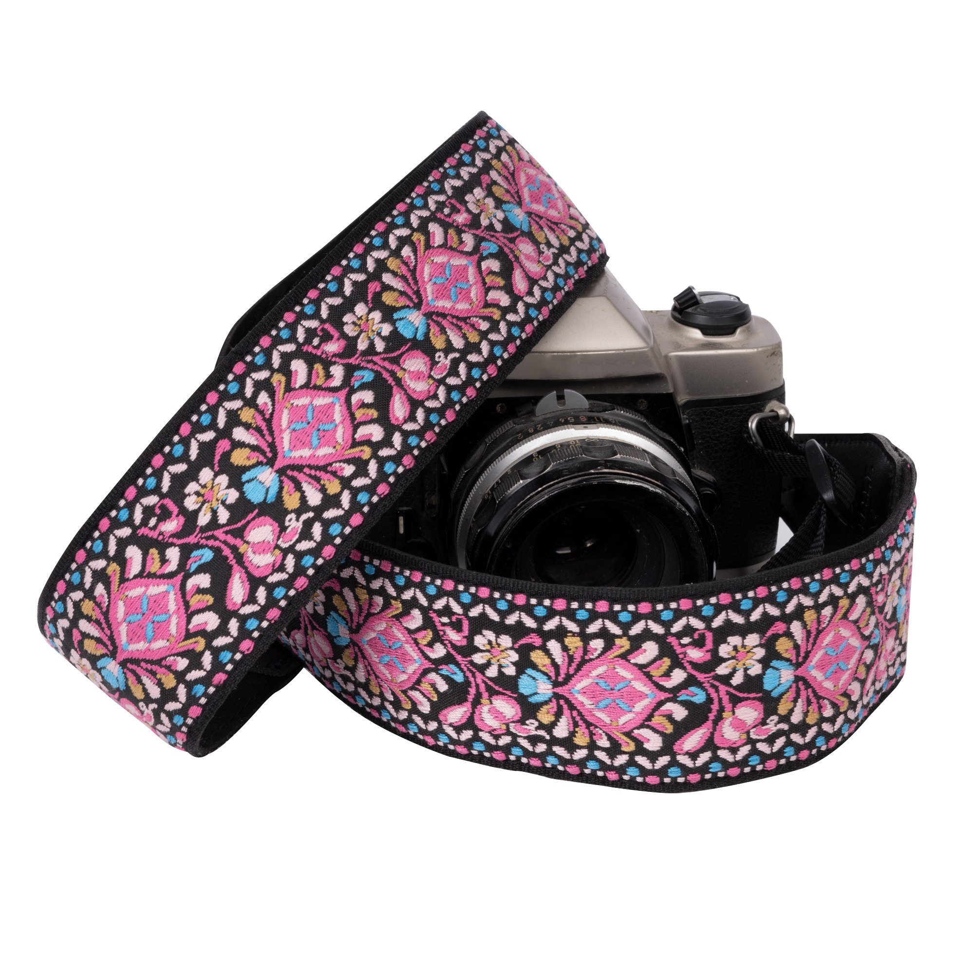 Pink BOHO Woven Camera Strap for Any DSLR Camera Canon and Etsy