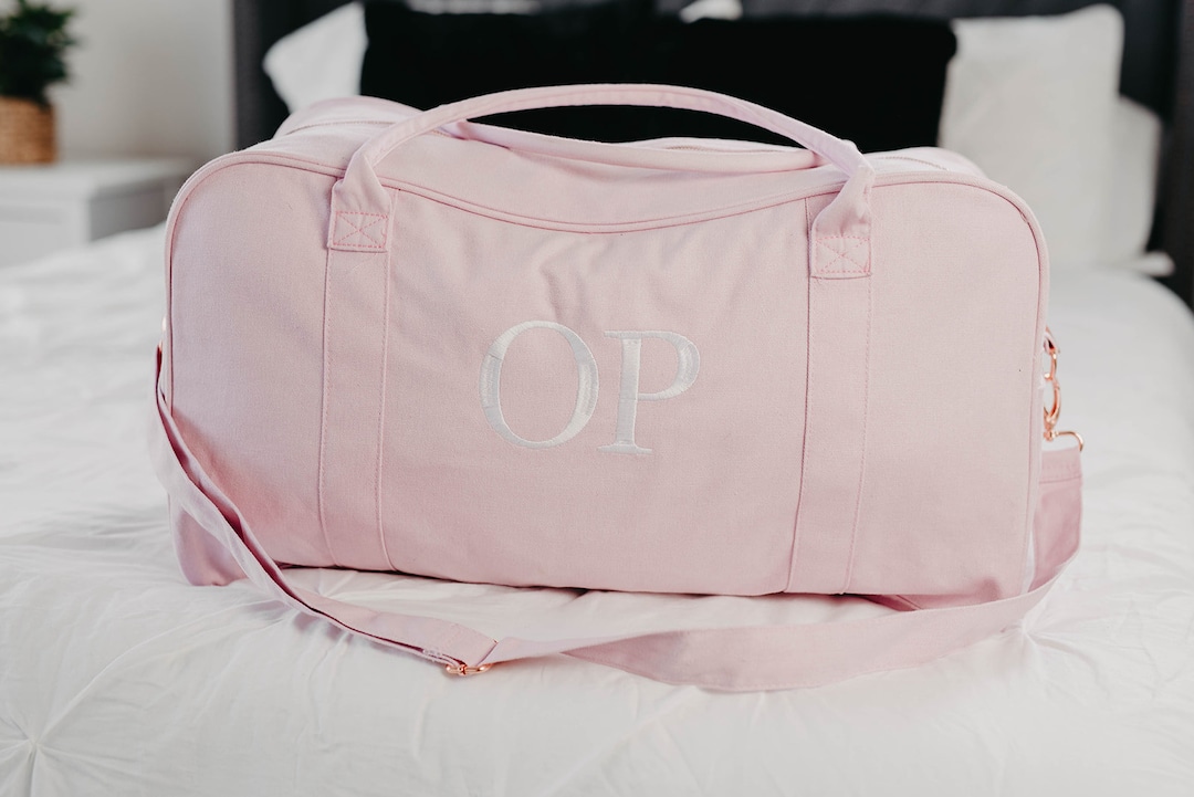 Personalized Pink Duffle Bag, Hospital Bag Custom Mamatobe Duffle Bag
