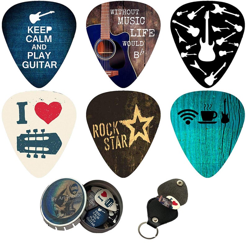 Cool Guitar Picks Gift for guitar player Unique Guitar Etsy