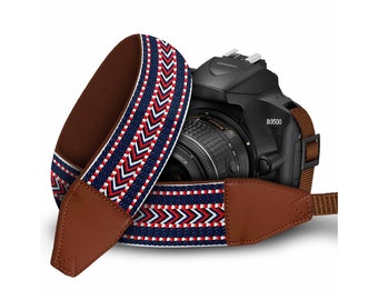 Premium Camera Strap Ideal for any DSLR Camera - Adjustable length and Comfort Padding - Arrow Weave