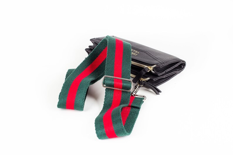 Purse Strap Red Green handbag replacement strap Christmas Etsy