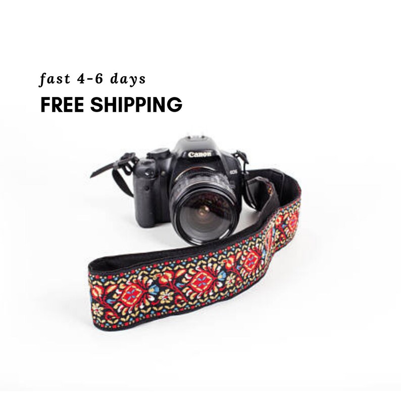 Camera Strap For Canon, Leica, Nikon and More | Photographer Gift Vegan leather Camera Strap 